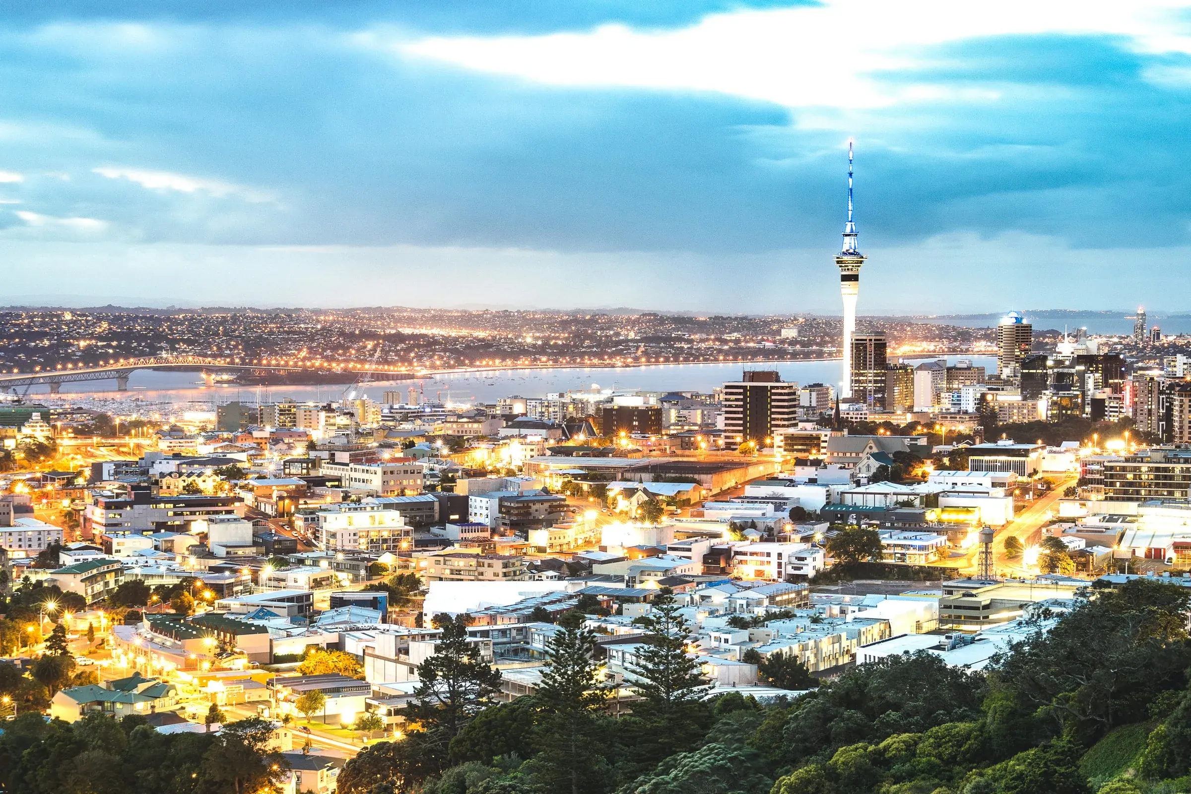 Auckland at dusk, the city we pack and post every order from