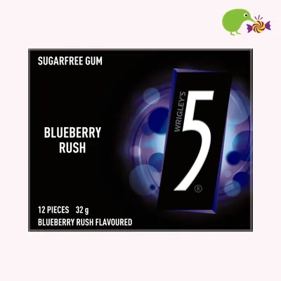 5 Gum Blueberry Sugar Free Chewing Gum