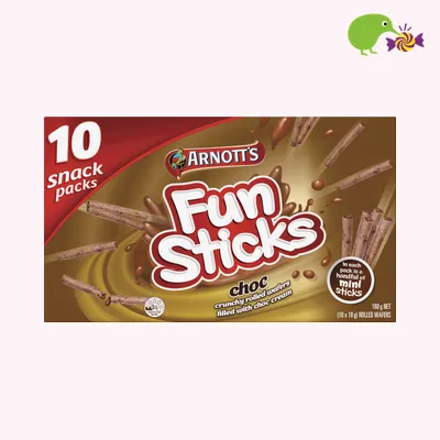 Arnott's Funsticks Choc Rolled Wafer Snack Pack