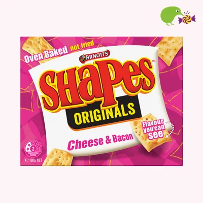 Arnott's Shapes Originals Cheese & Bacon Crackers