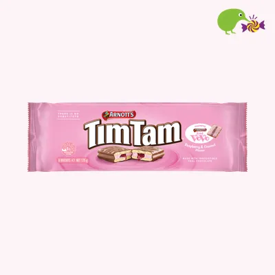 Arnott's Tim Tam Iced Vovo Raspberry & Coconut Chocolate Biscuits