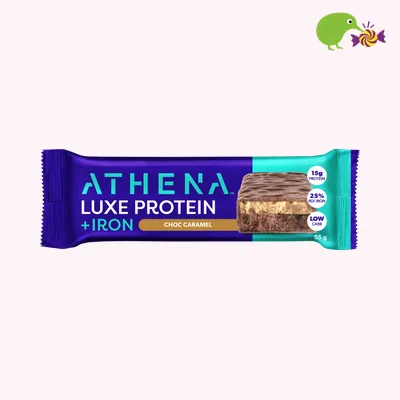 Athena Choc Caramel Luxe Protein Protein + Iron Bar