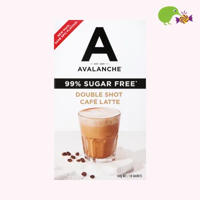 Avalanche 99% Sugar Free Double Shot Cafe Latte Coffee Sticks
