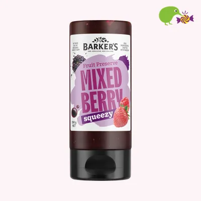 Barker's Mixed Berry Squeezy Fruit Preserve
