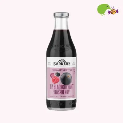 Barker's NZ Blackcurrant & Raspberry Pressed Fruit Syrup