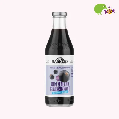 Barker's Reduced Sugar New Zealand Blackcurrant Pressed Fruit Syrup
