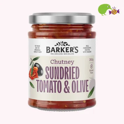 Barker's Sundried Tomato & Olive Chutney