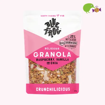 Blue Frog Raspberry Vanilla And Chia Granola