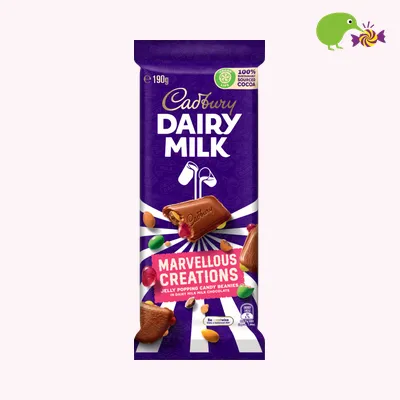 Cadbury Dairy Milk Marvelous Creations Jelly Popping Candy Beanies Chocolate Block