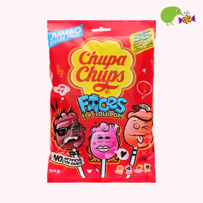 Chupa Chups Faces Flat Lollipops