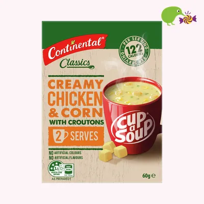 Continental Creamy Chicken & Corn With Croutons Cup a Soup