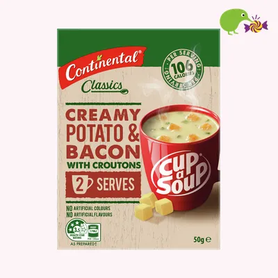 Continental Creamy Potato & Bacon With Croutons Cup a Soup