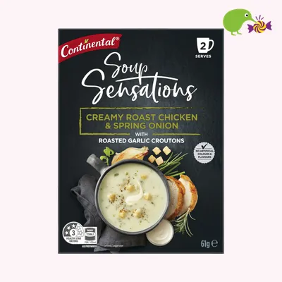 Continental Sensations Creamy Roast Chicken & Spring Onion With Roasted Garlic Croutons Soup