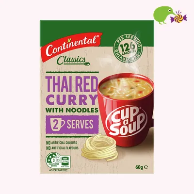 Continental Thai Red Curry With Noodles Cup a Soup