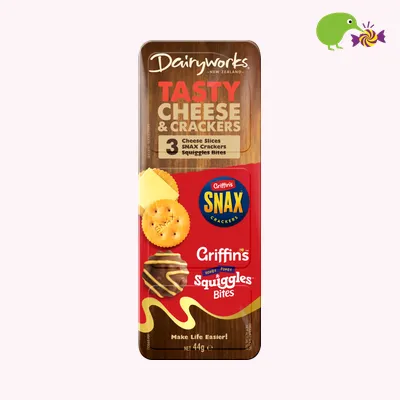Dairyworks Tasty Cheese & Griffin's Snax Crackers & Sqiggles Bites