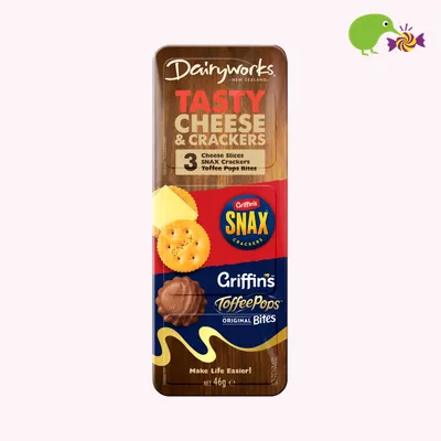 Dairyworks Tasty Cheese & Griffin's Snax Crackers & Toffee Pop Bites