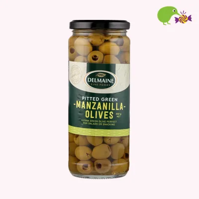 Delmaine Pitted Green Manzanilla Olives