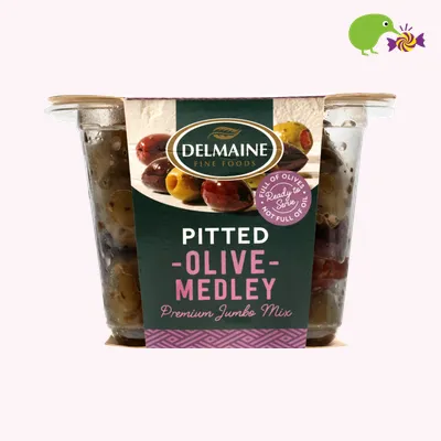 Delmaine Pitted Olive Medley Premium Jumbo Mix