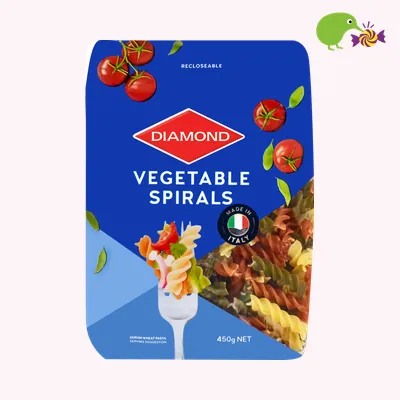 Diamond Vegetable Spirals Pasta