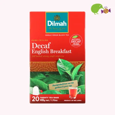 Dilmah Decaf English Breakfast Tagged 20 Teabags