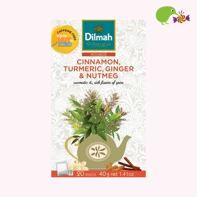 Dilmah Rooibos Cinnamon Turmeric Ginger & Nutmeg Tea Bags