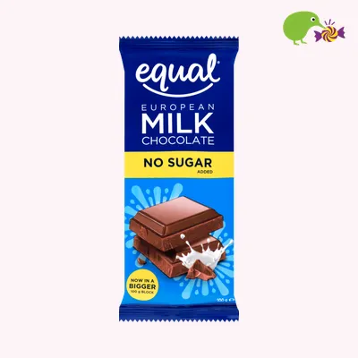 Equal No Sugar Added Milk Chocolate Block