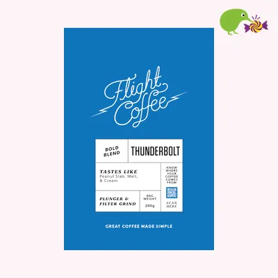 Flight Coffee Thunderbolt Bold Blend Plunger & Filter Grind Coffee
