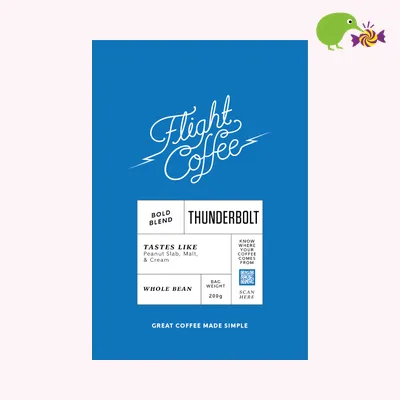 Flight Coffee Thunderbolt Bold Blend Whole Bean Coffee