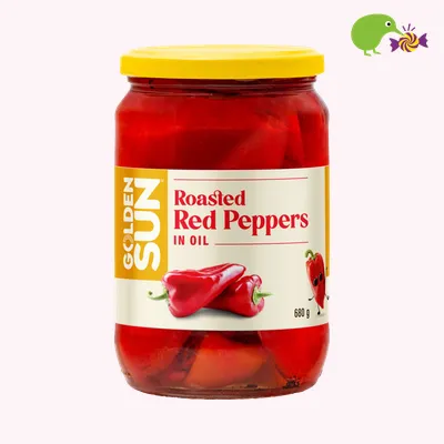 Golden Sun Roasted Red Peppers In Oil