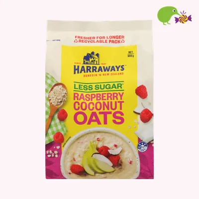 Harraways Less Sugar Raspberry Coconut Oats