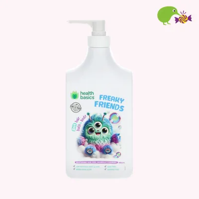 Health Basics Freaky Friends 3 In 1 Bubblegum Hair Bath & Body Wash