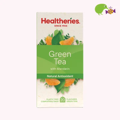Healtheries Green Tea With Mandarin Tea Bags