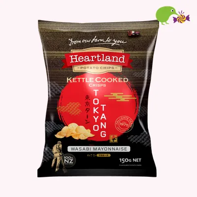 Heartland Kettle Cooked Tokyo Tang Wasabi Mayonnaise Potato Chips
