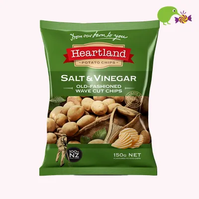Heartland Salt & Vinegar Old Fashioned Wave Cut Potato Chips