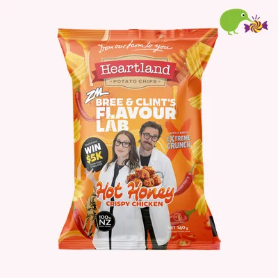 Heartland ZM Bree & Clint's Flavour Lab Hot Honey Crispy Chicken Potato Chips