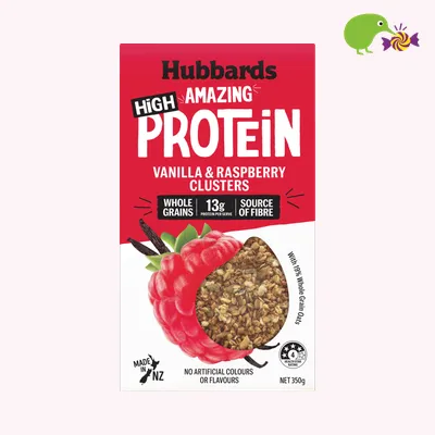 Hubbards Amazing High Protein Vanilla & Raspberry Clusters