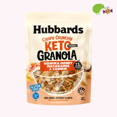 Hubbards Crispy Crunchy Keto Manuka Honey Macadamia & Cashew Granola
