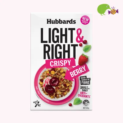 Hubbards Light & Right Crispy Berry Breakfast Cereal