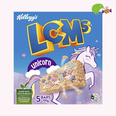 Kellogg's LCMs Unicorn Rice Bubble Bars