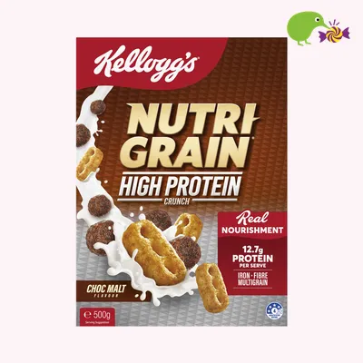 Kellogg's Nutri-Grain High Protein Choc Malt Breakfast Cereal