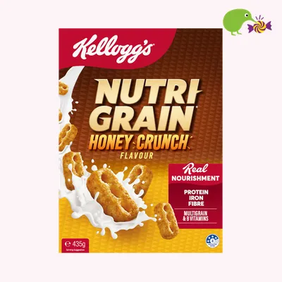 Kellogg's Nutri-Grain Honey Crunch Flavour Breakfast Cereal