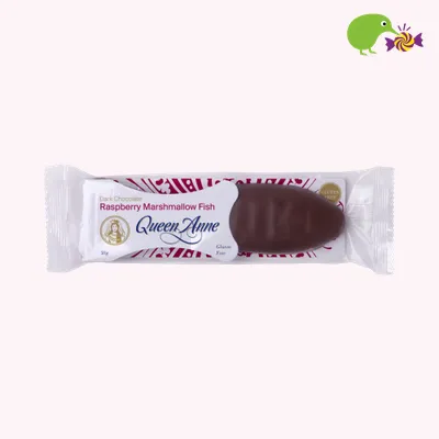 Queen Anne Dark Chocolate Raspberry Marshmallow Fish