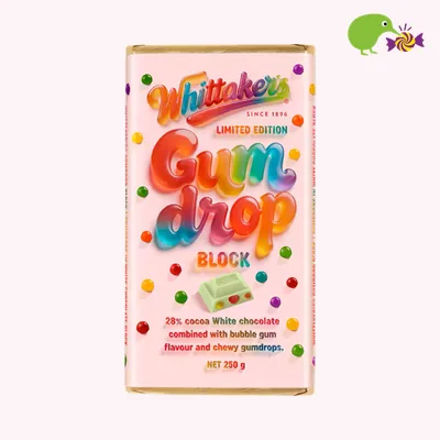 Whittaker's Gum Drop 28% Cocoa White Chocolate Block