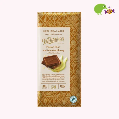 Whittaker's Nelson Pear & Manuka Honey Chocolate Block