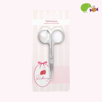 Korbond Redberry Nail Scissors Curved Stainless Steel