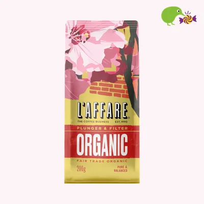 L'affare Plunger & Filter Organic Fair Trade Coffee