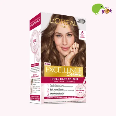 L'Oreal Paris Excellence Creme 6 Light Brown Hair Colour