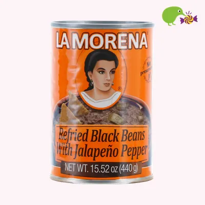La Morena Jalapeno Black Refried Beans