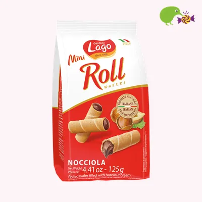 Lago Hazelnut Mini Wafer Rolls