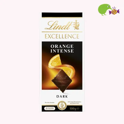 Lindt Excellence Orange Intense Dark Chocolate Block